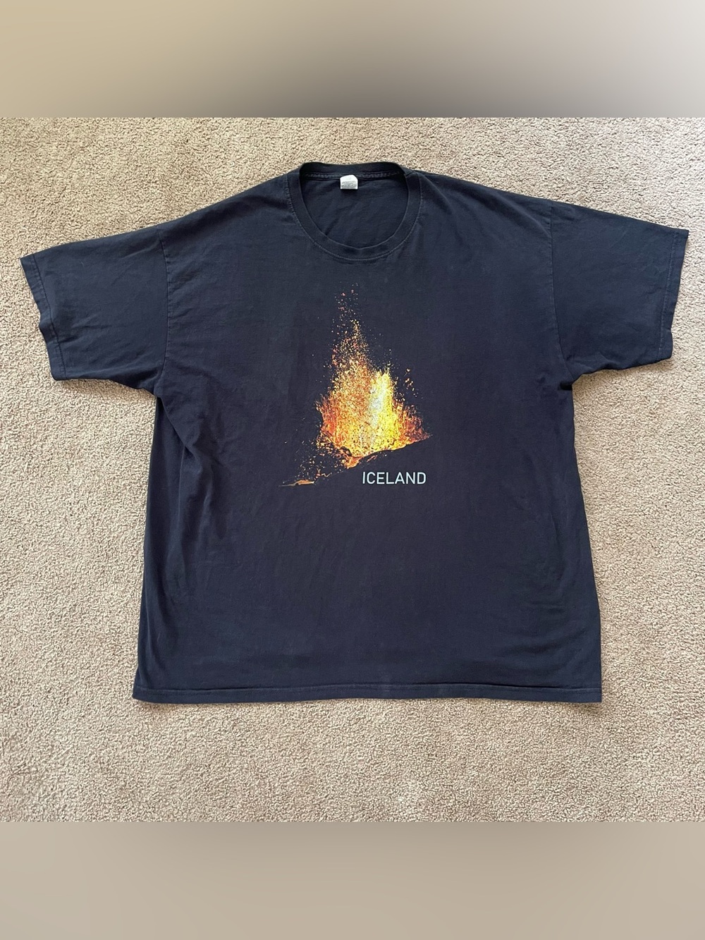 Vintage Iceland Volcano T Shirt Travel Souvenir Destination Nature Men’s Sz XXL